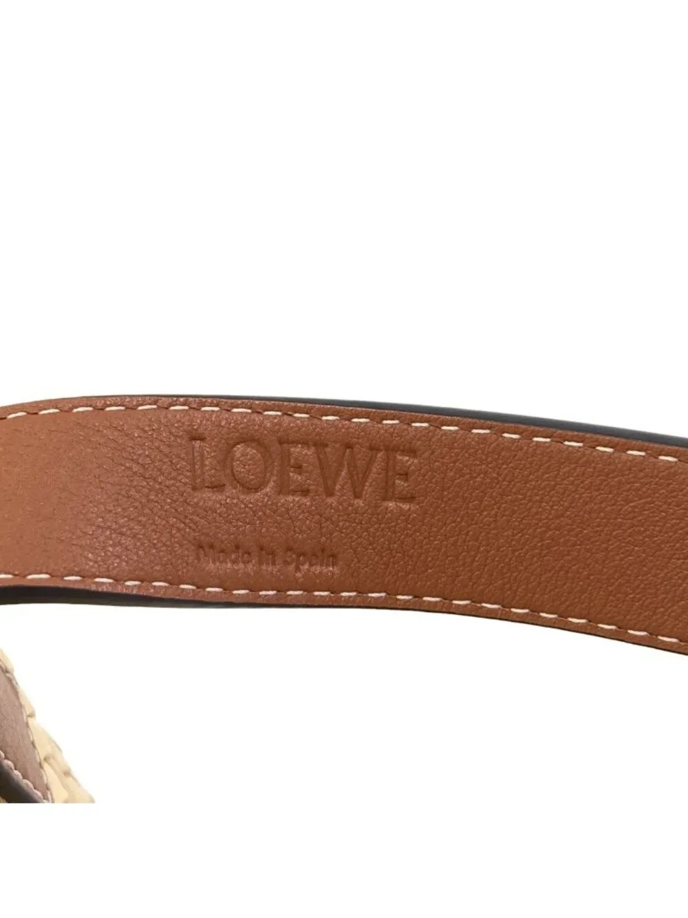 Loewe Basket Small Tote Bag Calfskin Palm Leaf